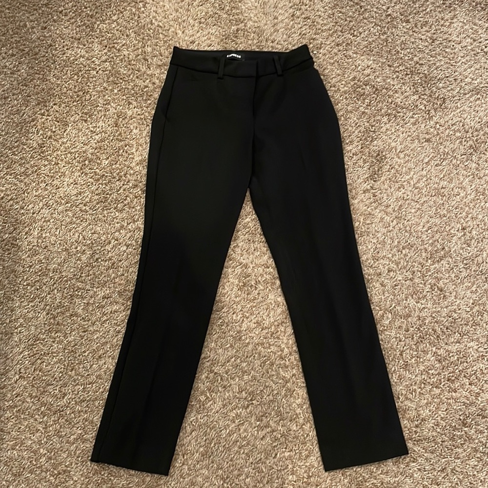 Express black columnist slim pants size 0